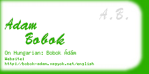 adam bobok business card