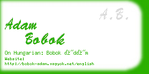 adam bobok business card